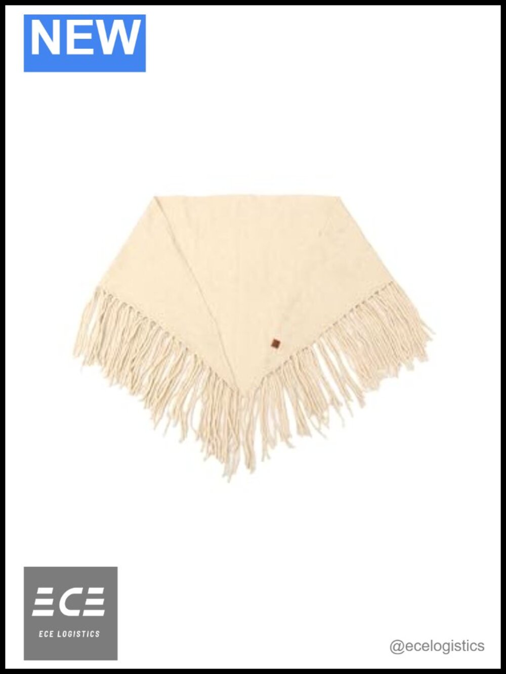 Frye Long Fringe Triangle Scarf Women's Acrylic Polyester Wrap